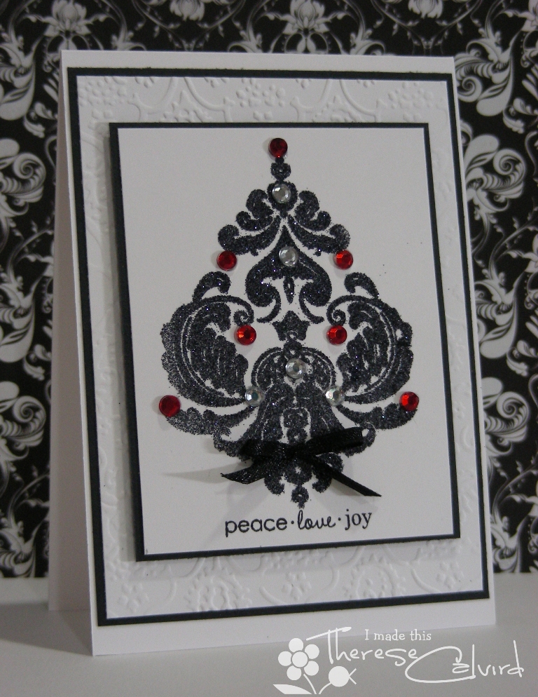 Damask Christmas Black