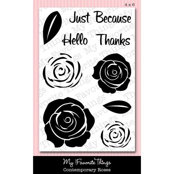 Blog Hop comment Prize MFT Contemporary Roses Stamp Set