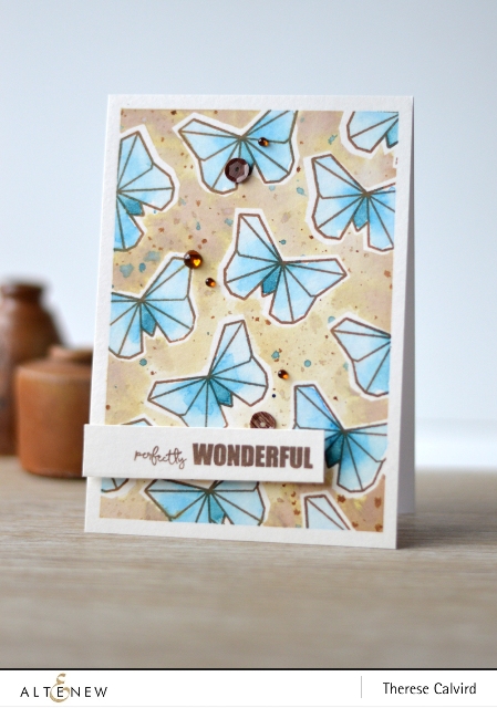 Altenew Ori Kami watercolor Butterfly card 