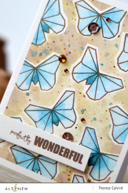 Altenew Ori Kami watercolor Butterfly card 