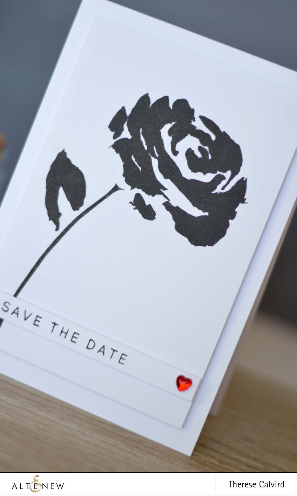 Altenew Painted Rose Save the Date - Detail copy