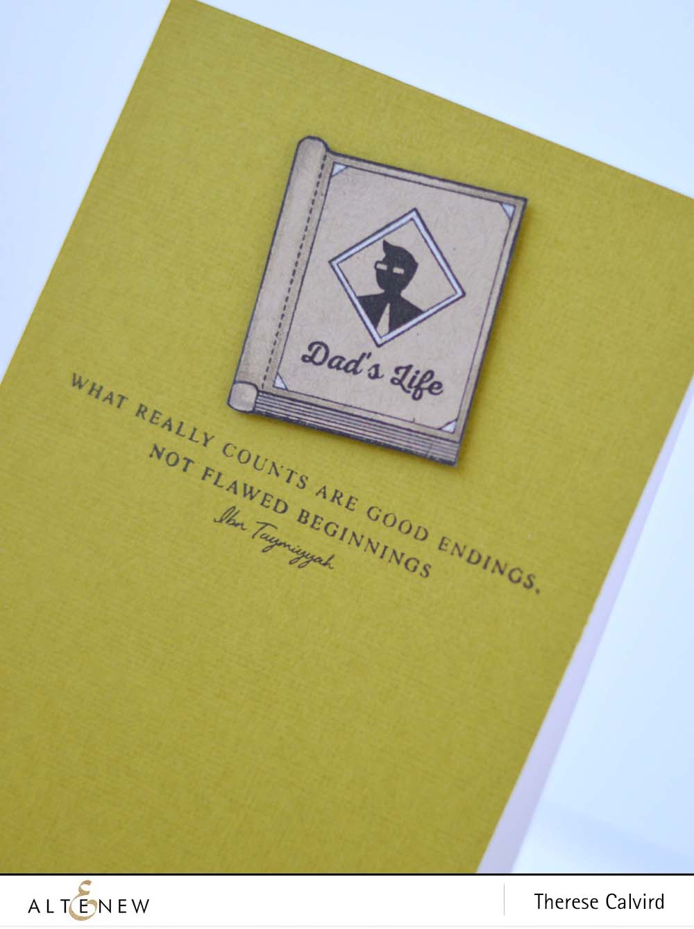 Altenew Best Dad cards with Beautiful Quotes and Best Mom CAS retro style set of cards
