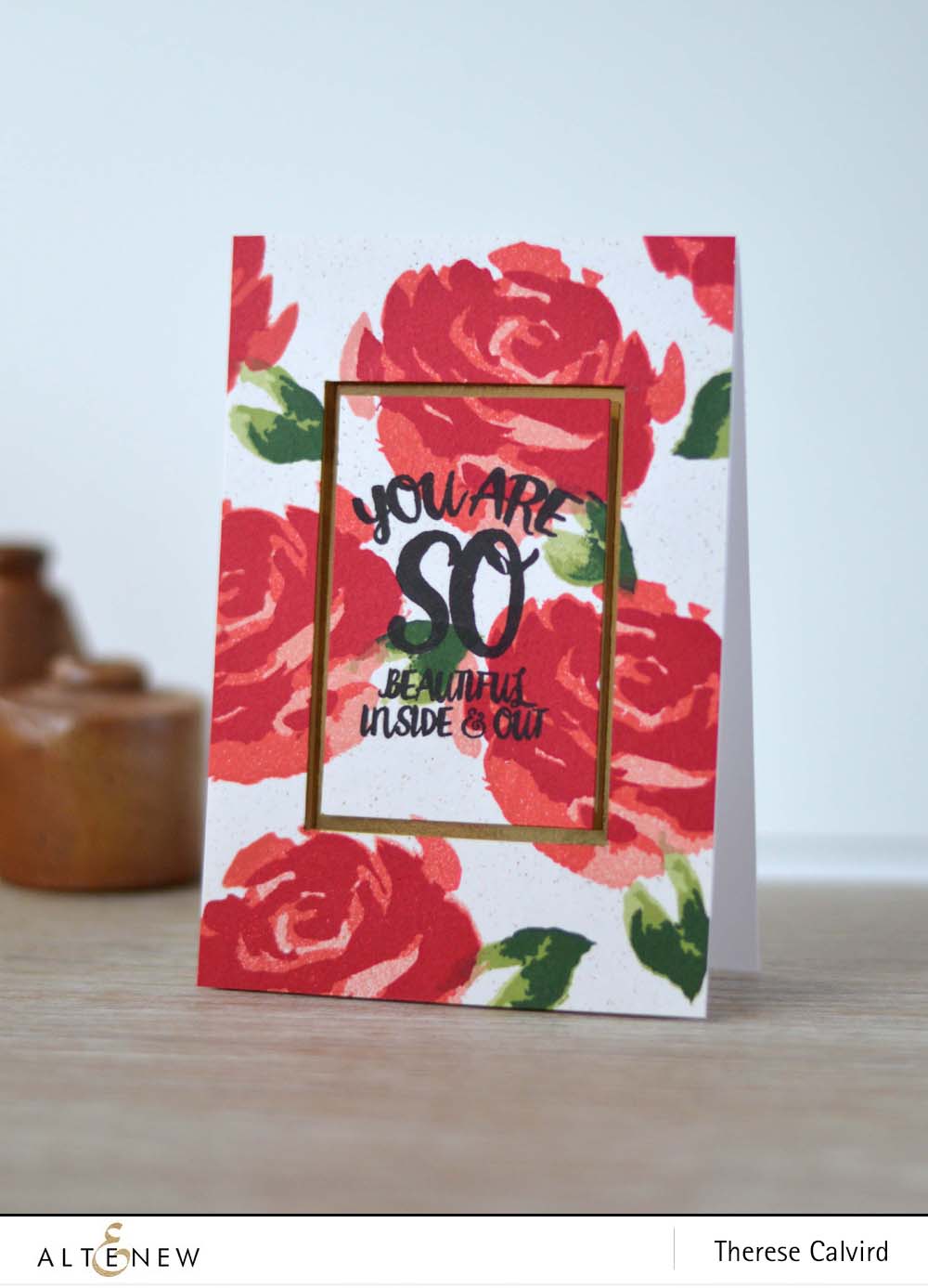 Altenew Painted Rose Oriental Orchid card