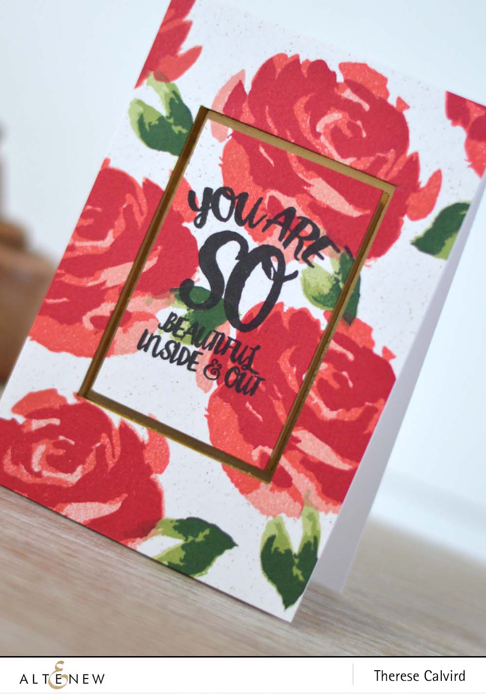 Altenew Painted Rose Oriental Orchid card