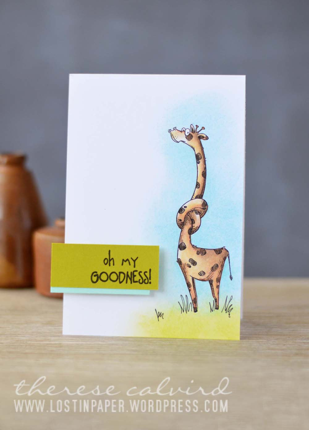 Lostinpaper - Cards4Men Katzelkraft / Les Jungles - Prismacolor Giraffe (video)