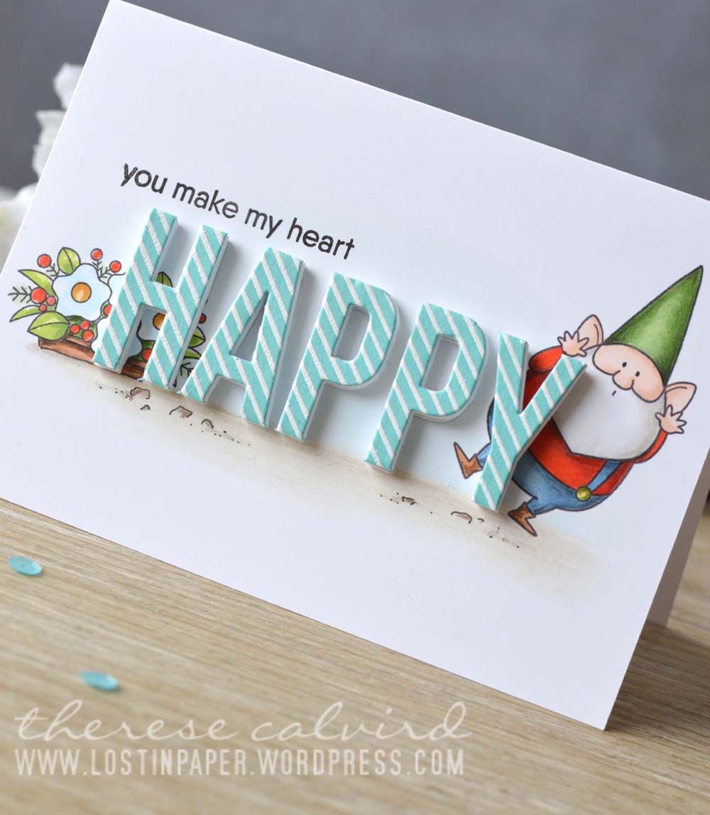 Lostinpaper MFT You Gnome Me / Pinstripes / Happy ? Because You