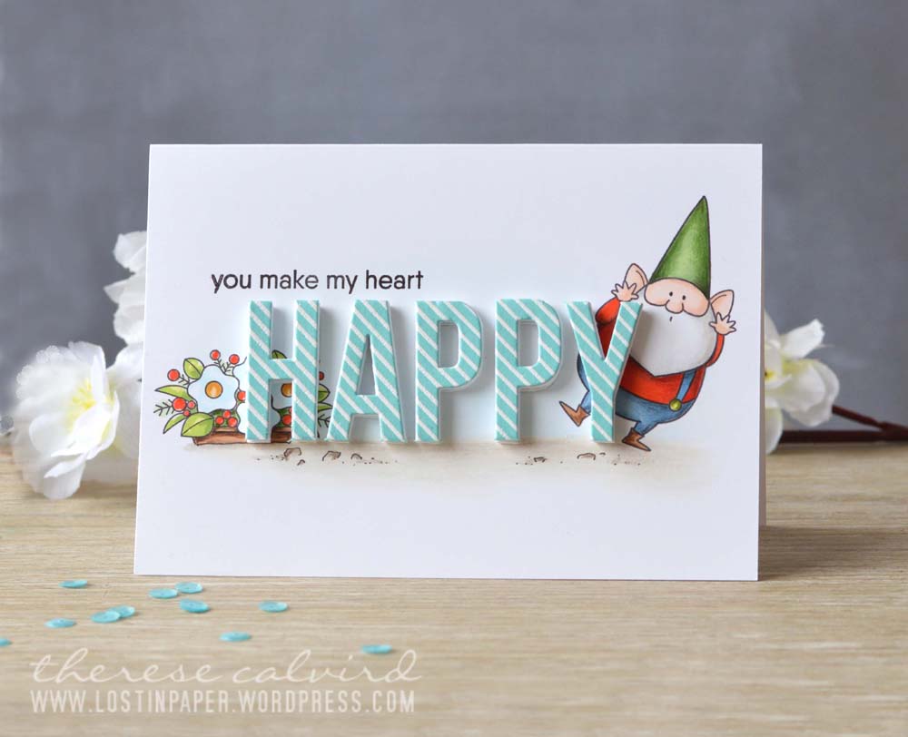 Lostinpaper MFT You Gnome Me / Pinstripes / Happy ? Because You