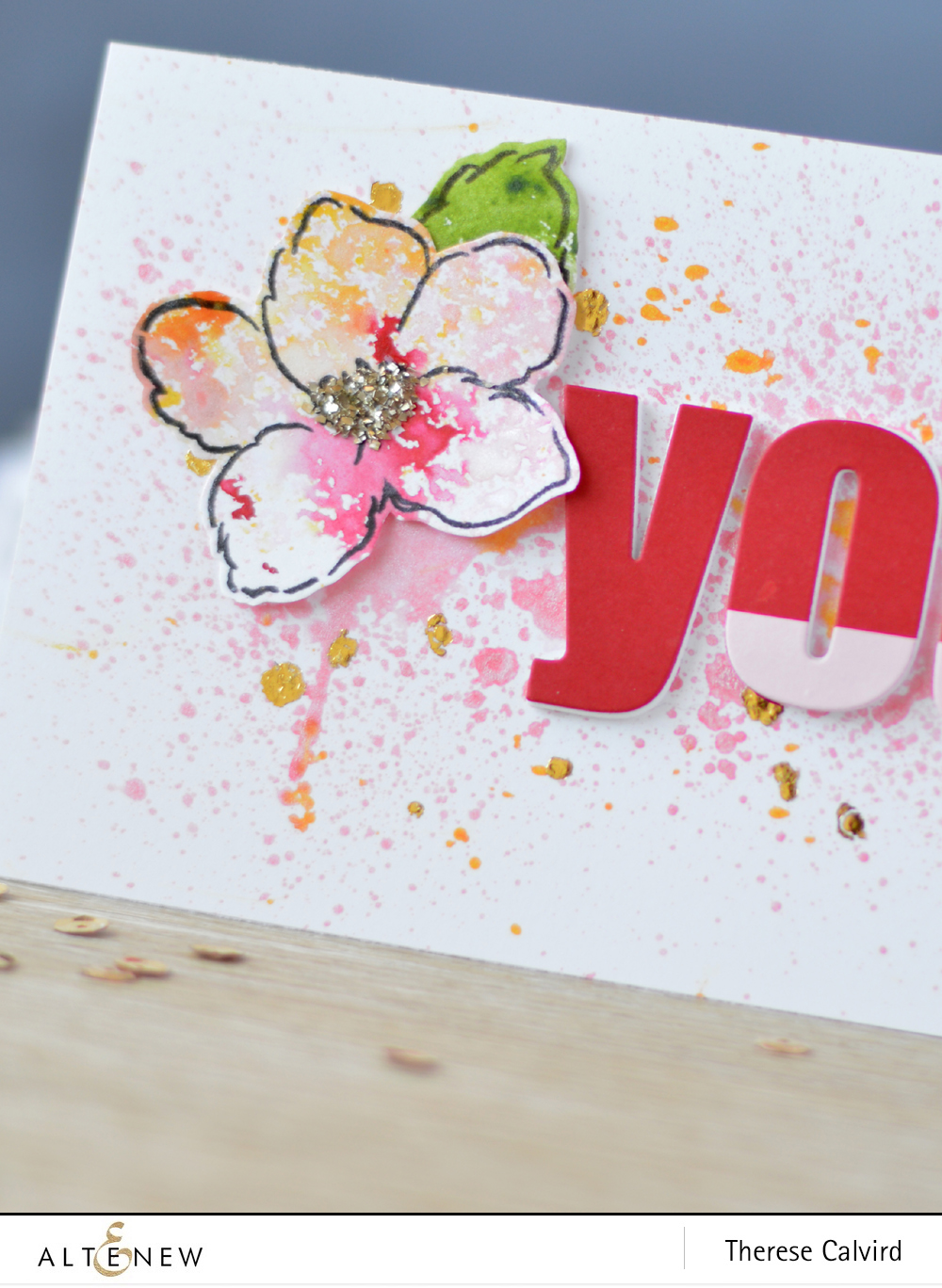 Lostinpaper - Altenew - Release - Ink Spray - Hibiscus Bouquet (card video) 1 copy