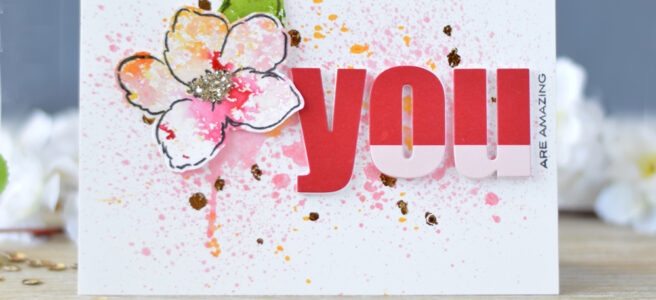 Lostinpaper - Altenew - Release - Ink Spray - Hibiscus Bouquet (card video) 1 copy