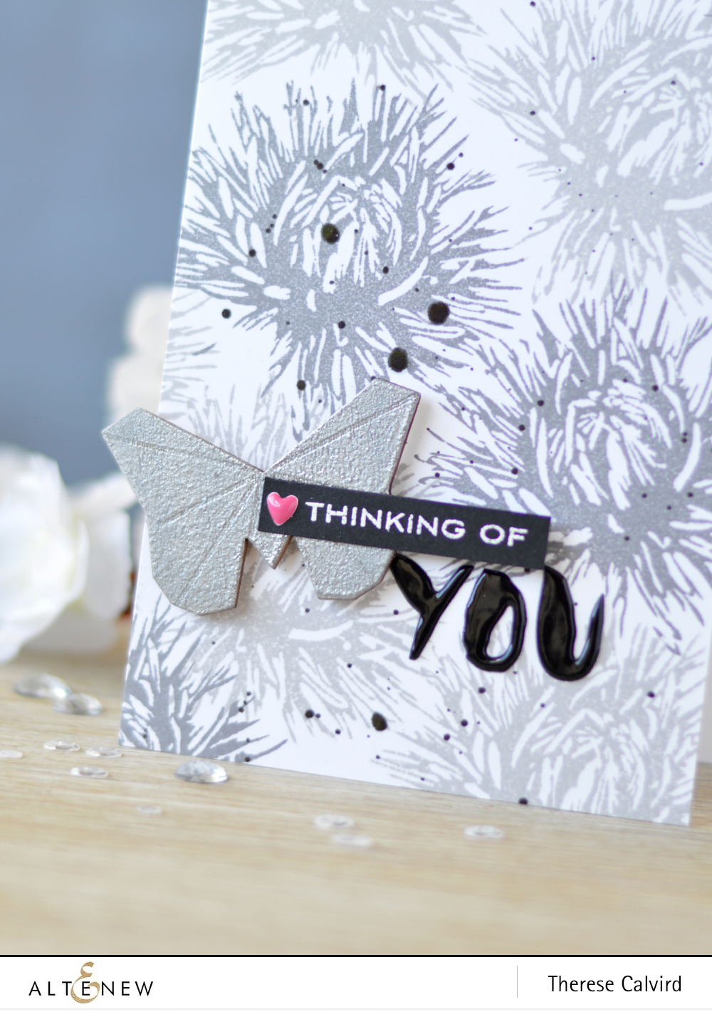 Altenew - Aster Build -A-Flower - Thinking of You - Reflection Scrapbook Collection - New Day Card Kit (card video) 1 copy