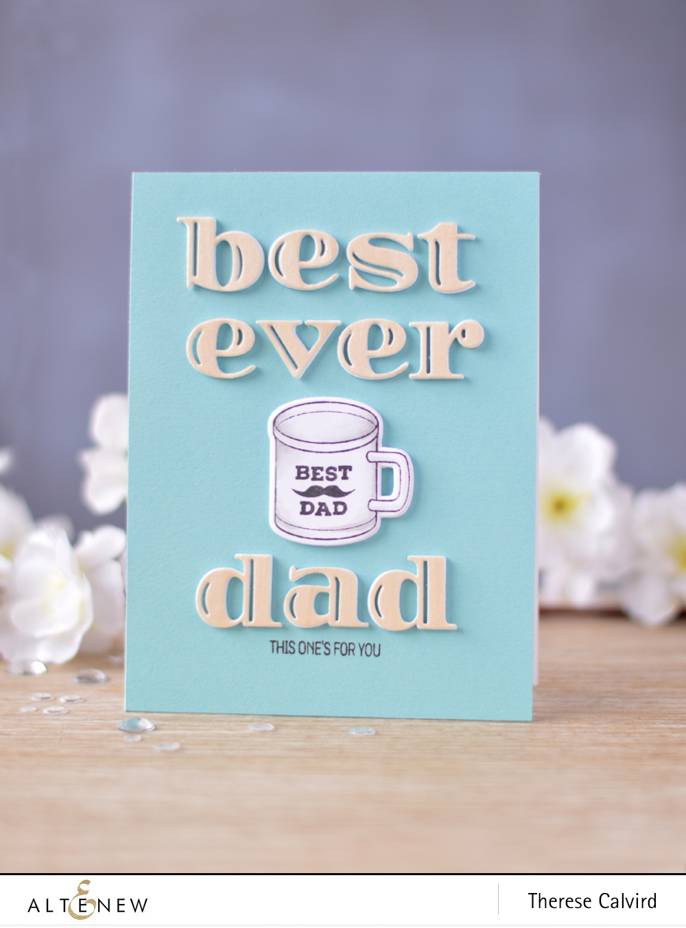 Altenew - Best Dad - Inline Alpha Die - Lostinpaper (card video) 1 copy