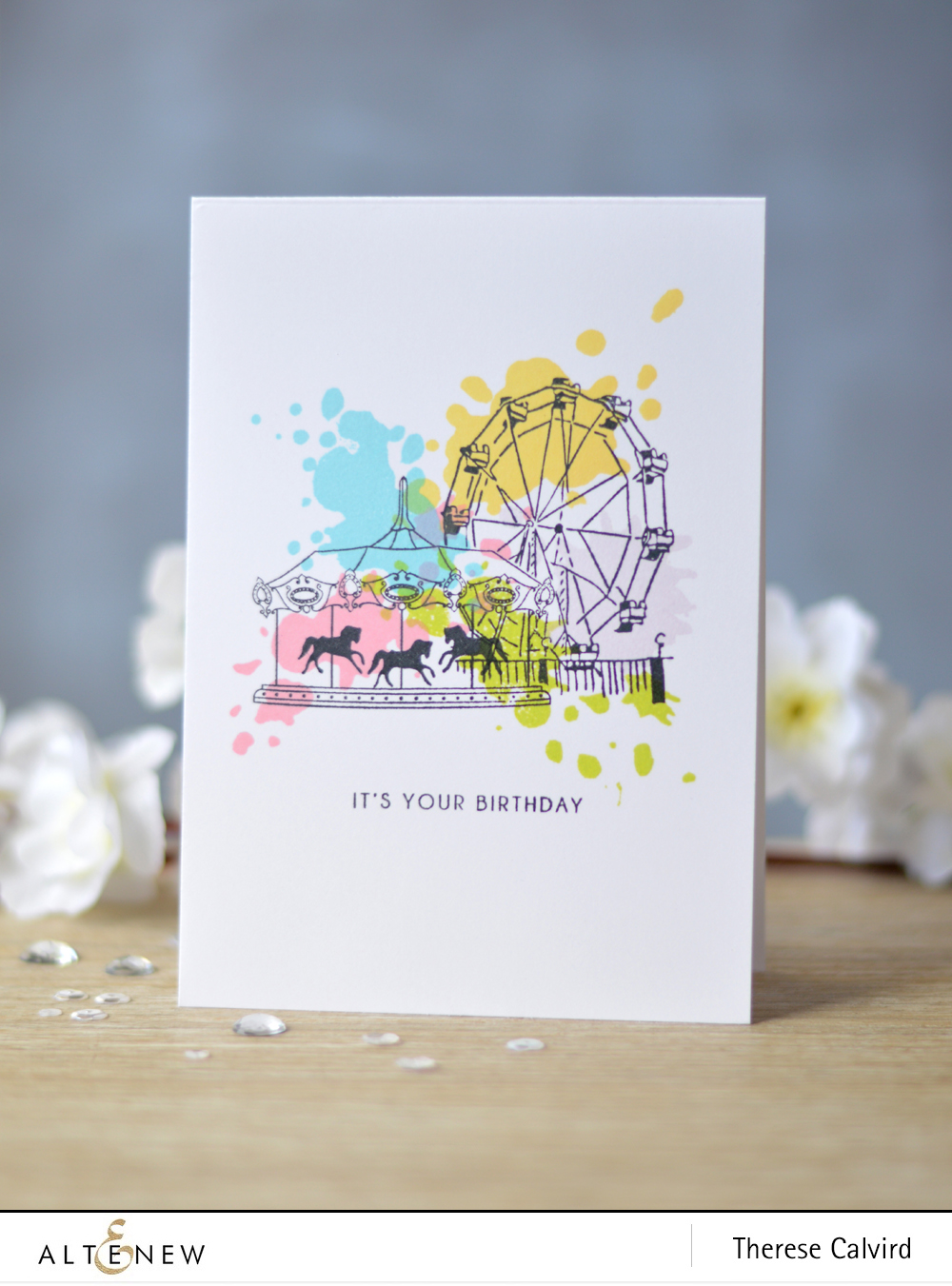 Altenew - Carousel - Ferris Wheel - Celebrate - Lostinpaper (card) 1 copy