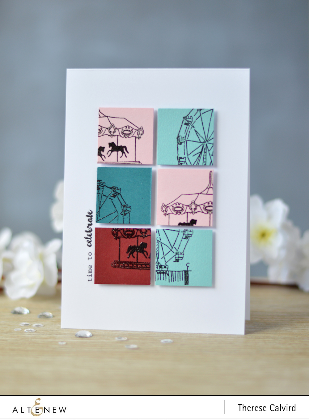 Altenew - Carousel - Ferris Wheel - New Day Card Kit (card video) 1 copy