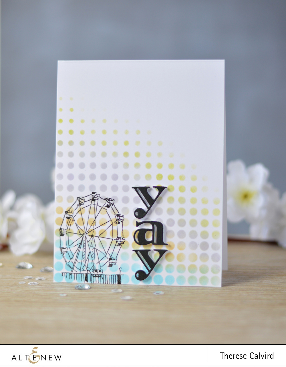 Altenew - Ferris Wheel - Halftone Stencil - Inline Alpha Die - Lostinpaper (card) 1 copy
