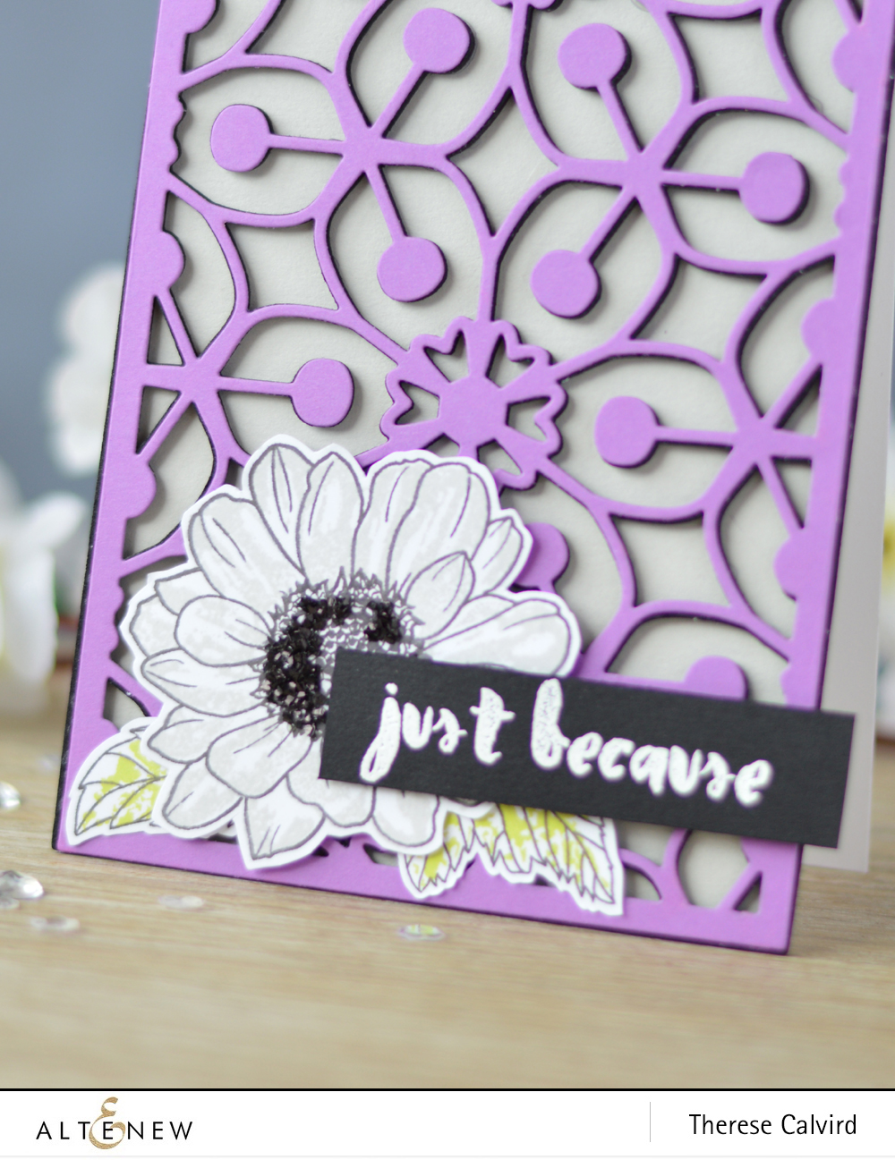 Altenew - Layered Medallions Cover Die B - Spring Daisy - Painted Greetings - Lostinpaper (card video) 1 copy