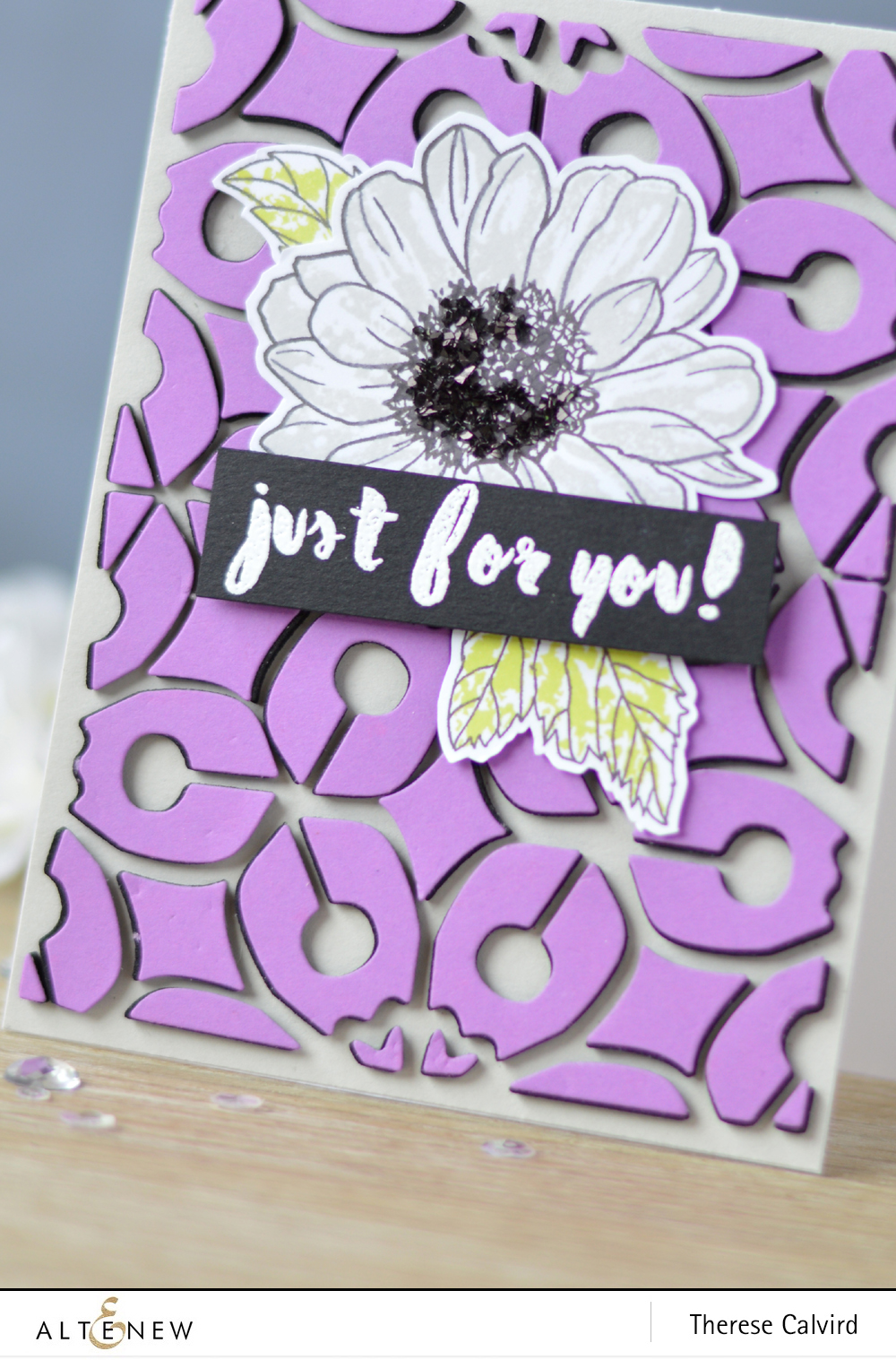 Altenew - Layered Medallions Cover Die B - Spring Daisy - Painted Greetings - Lostinpaper (card video) 1 copy