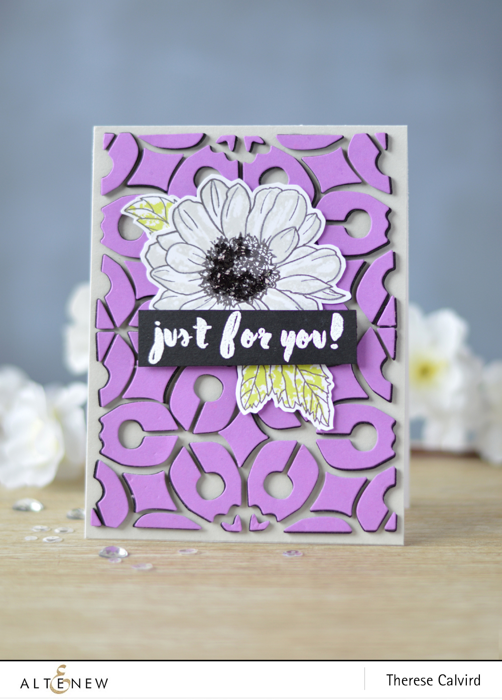 Altenew - Layered Medallions Cover Die B - Spring Daisy - Painted Greetings - Lostinpaper (card video) 1 copy