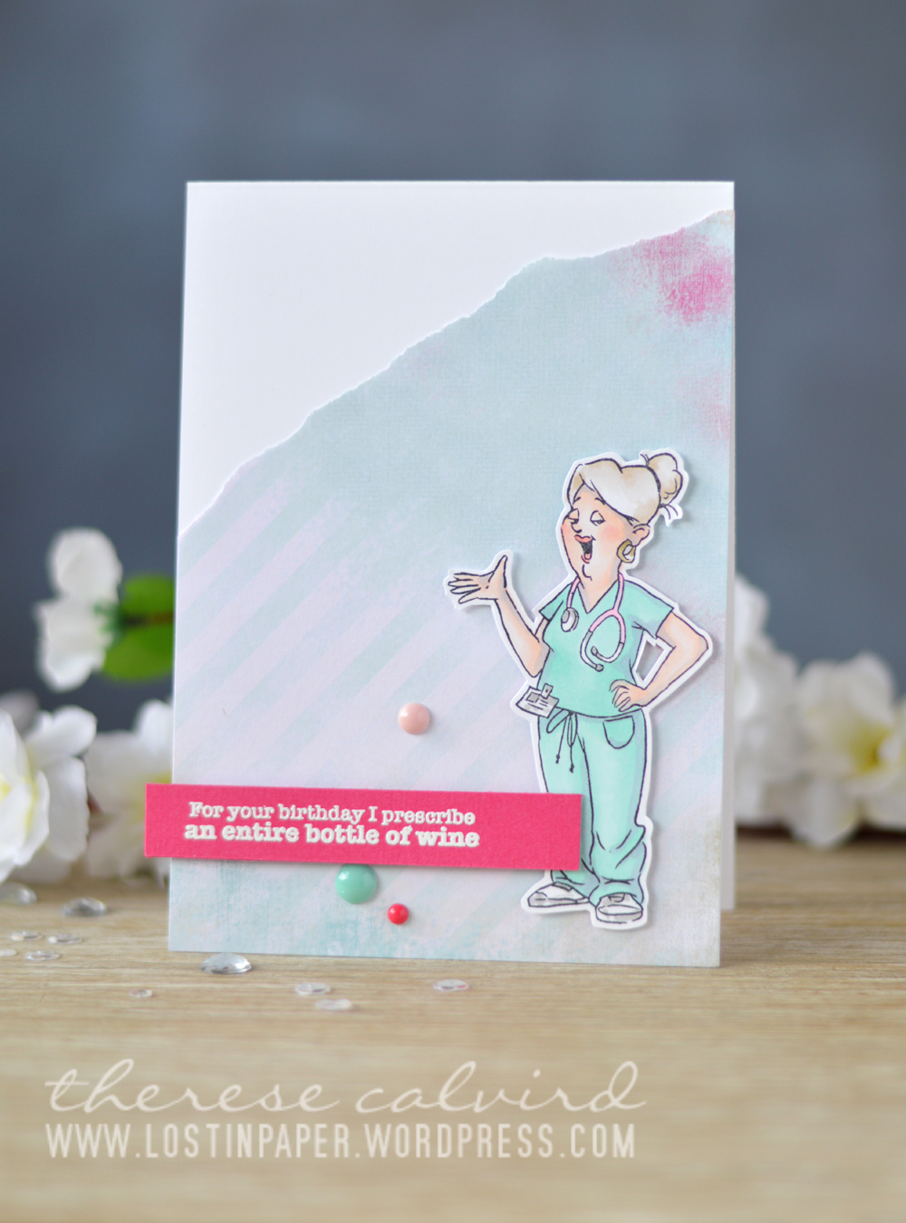 Lostinpaper - Art Impressions - Proud Nurse Set (card video) 1