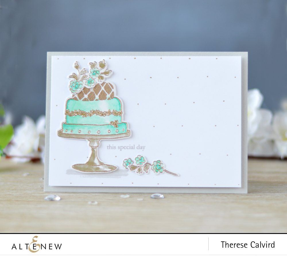 Altenew - Cake Love - Beautiful Day - Embossing Powder - Lostinpaper (card) 1 copy