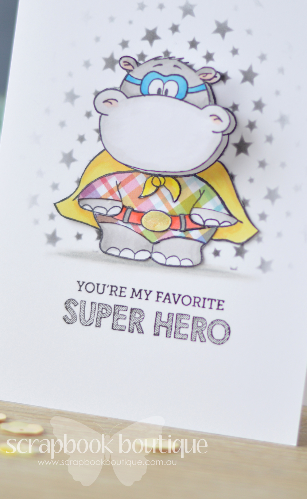 Lostinpaper - Gerda Steiner - Hippo in Disguise - Mama Elephant - Tiny Heroes (card video) 1