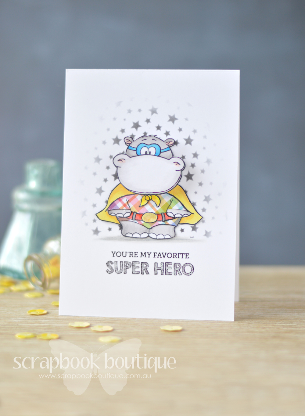 Lostinpaper - Gerda Steiner - Hippo in Disguise - Mama Elephant - Tiny Heroes (card video) 1