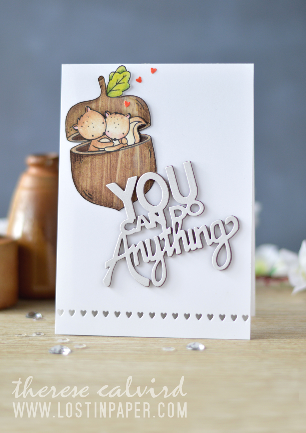 Lostinpaper - Neat & Tangled - You Can Do It - My Favorite Nut - Tiny Cuts (card) 1