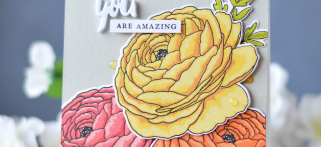 Altenew - Build-A-Flower - Ranunculus - Magnolia - Lostinpaper (card) 2 copy