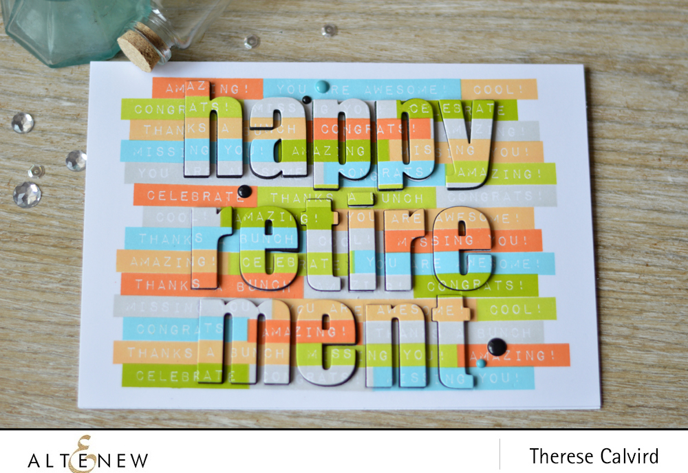 How to create a repeated sentiment background - Altenew card video