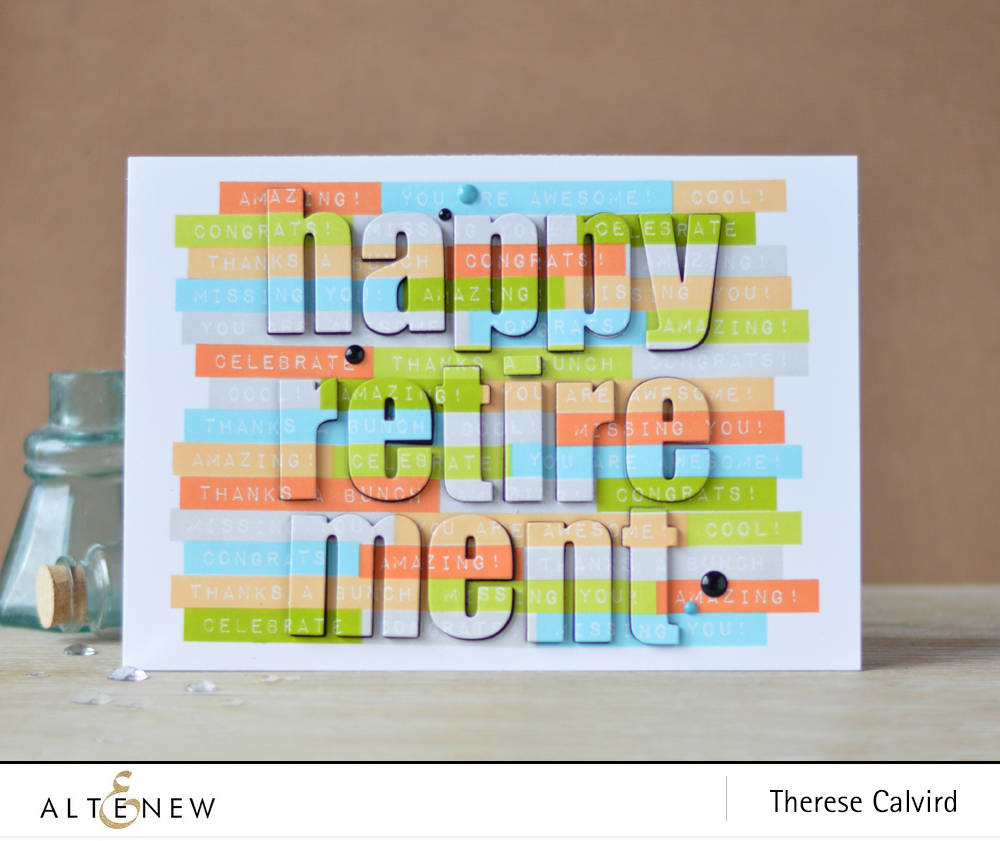 How to create a repeated sentiment background - Altenew card video