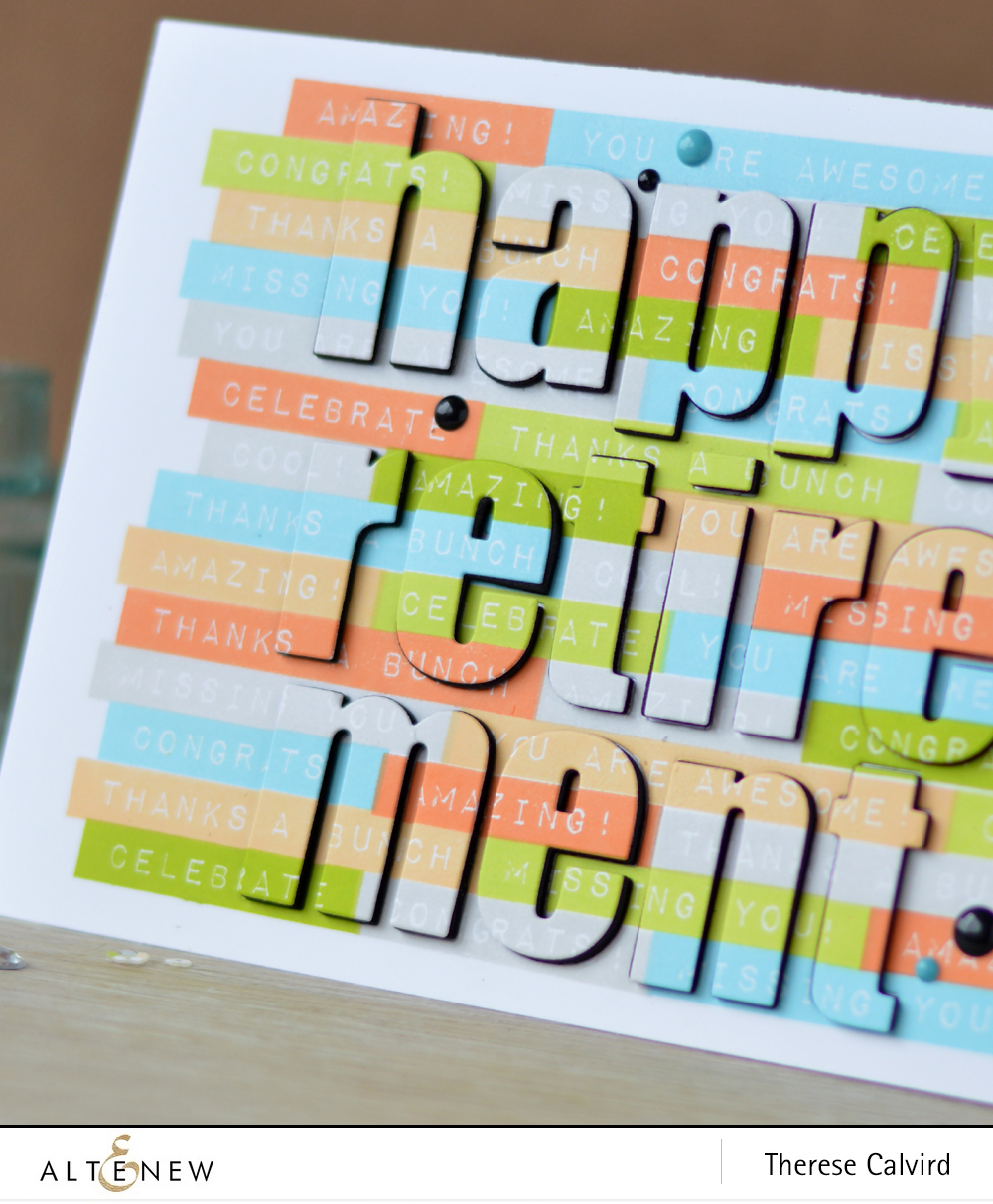 How to create a repeated sentiment background - Altenew card video