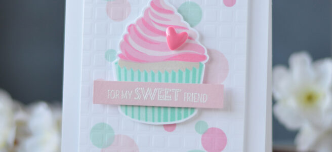 Altenew - Layered Cupcake - Grid Stencil - Lostinpaper (card video) 1 copy