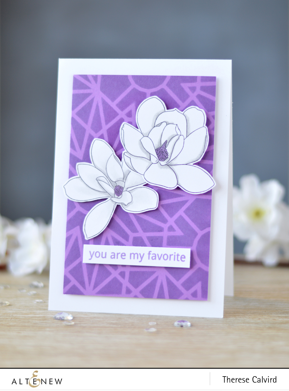 Altenew - Magnolias for Her - Quilled Elegance - Layered Kaleidoscope Stencil A - Lostinpaper (card) 1 copy