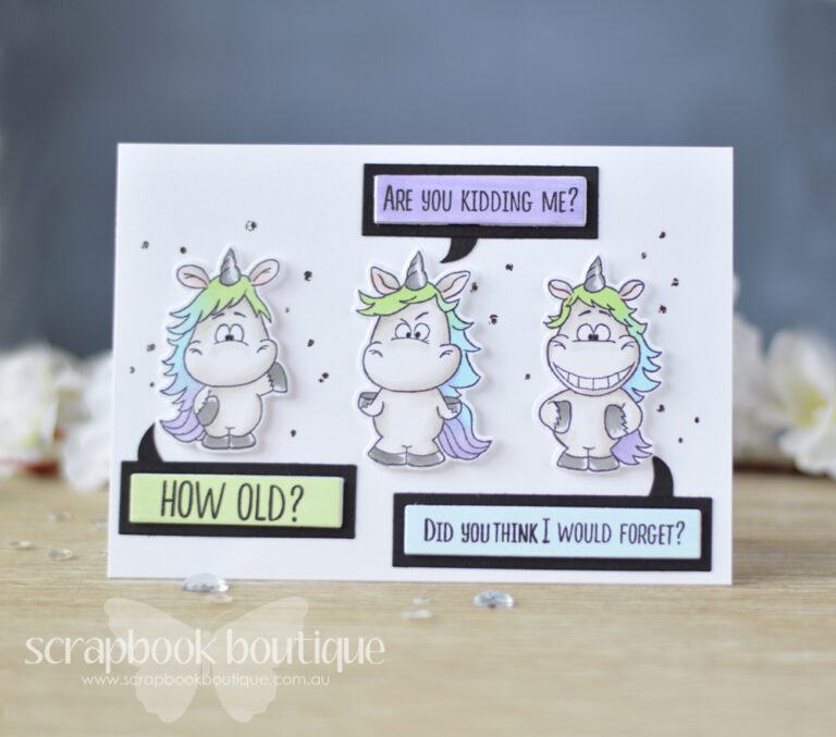 Lostinpaper - Gerda Steiner - Moody Unicorns - MFT - Rectangle Word Window Frames (card video) 1