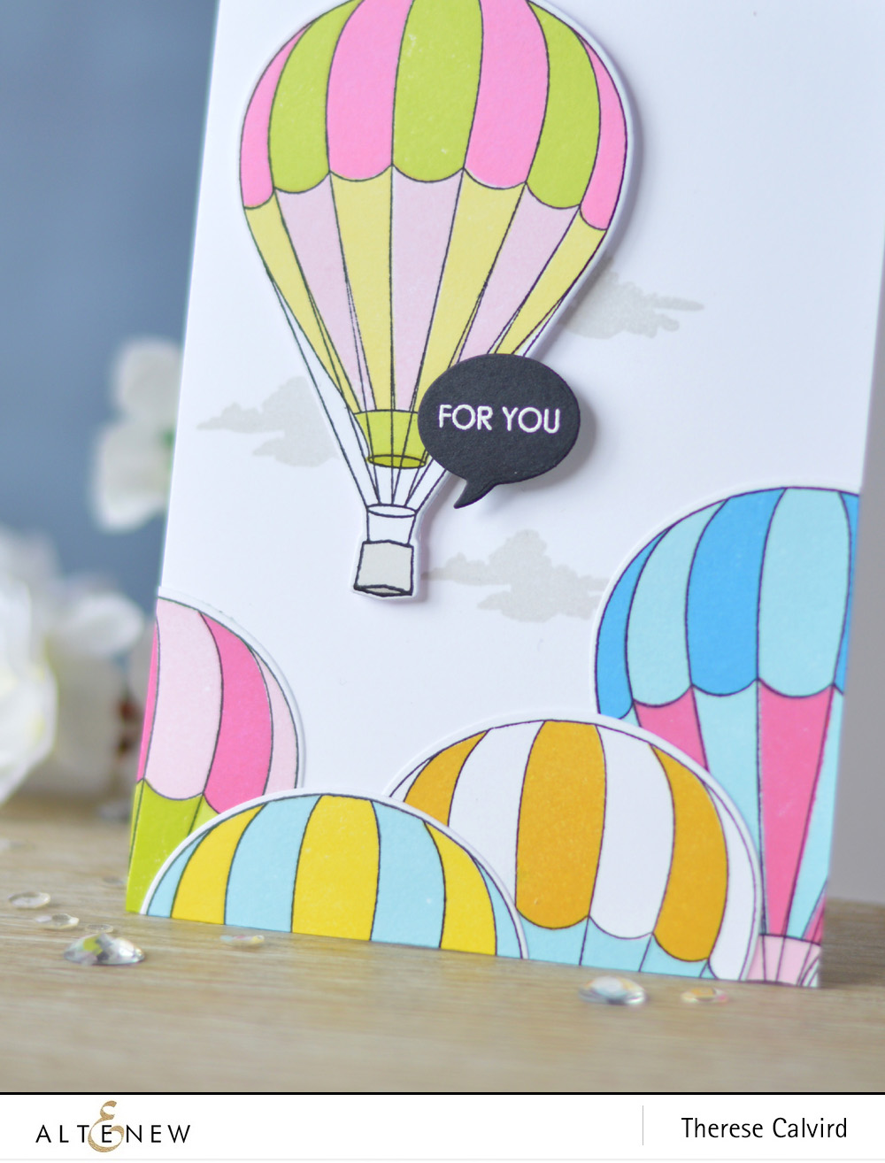 Altenew - Baby Balloon - Handmade Tags - Be a Lighthouse - Wood Veneer - Lostinpaper (card) 1 copy