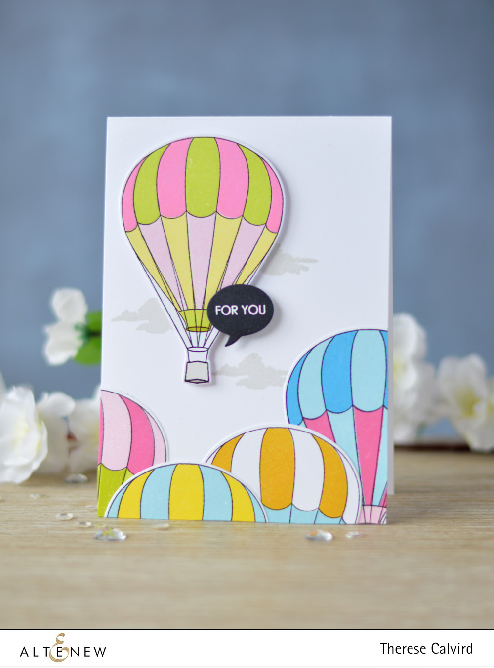 Altenew - Baby Balloon - Handmade Tags - Be a Lighthouse - Wood Veneer - Lostinpaper (card) 1 copy