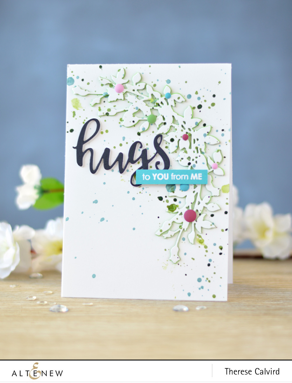 Altenew - Script Words Die - Leafy Garland Die - Handmade Tags - Lostinpaper (card) 1 copy