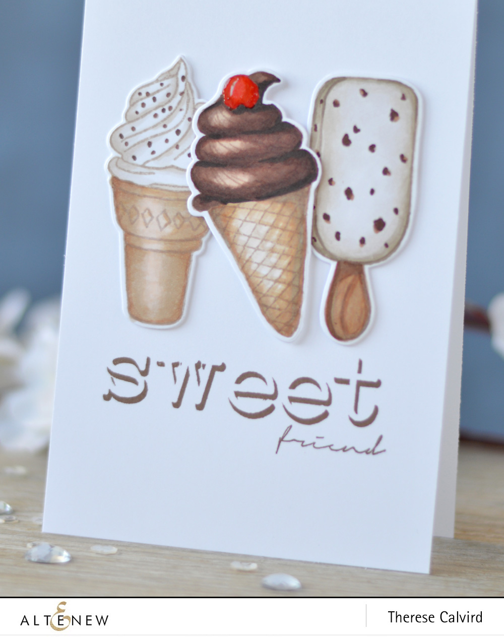 Altenew - Summer Swirls - Invisible Alpha - Thinking of You - Lostinpaper (card) 1 copy