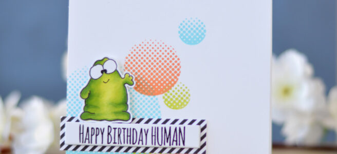 Lostinpaper - Altenew - Halftone Circles - Gerda Steiner - Alien Invasion (card video) 1