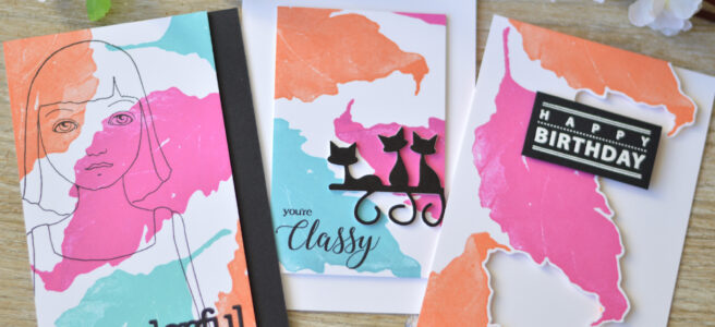 Lostinpaper - Penny Black - Gimme 5 - One Background - Five Cards 2