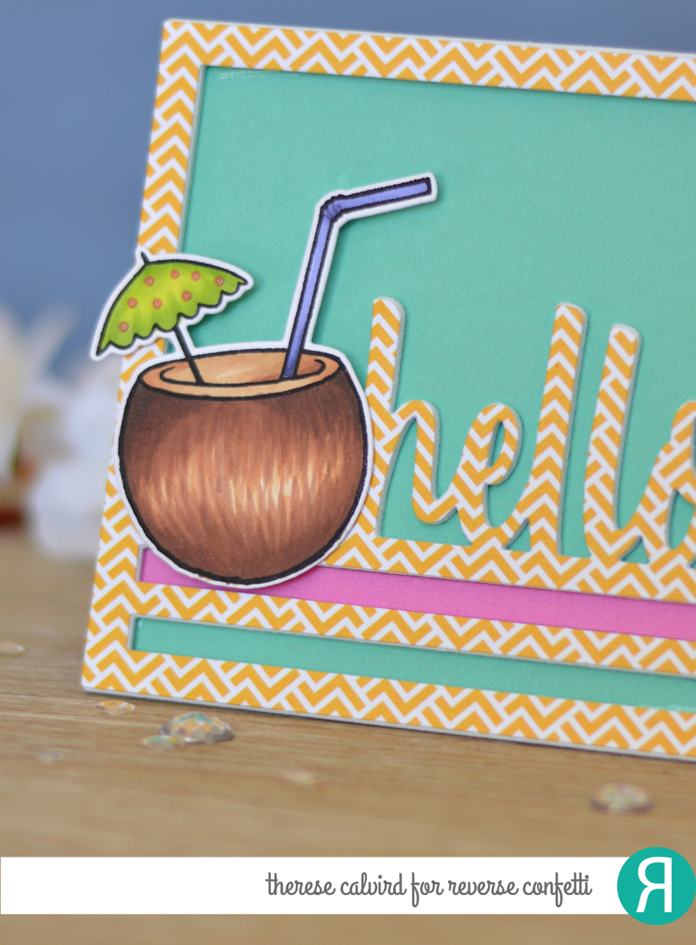 Lostinpaper - Reverse Confetti - Mahalo - Hello Square - (card video) 1 copy