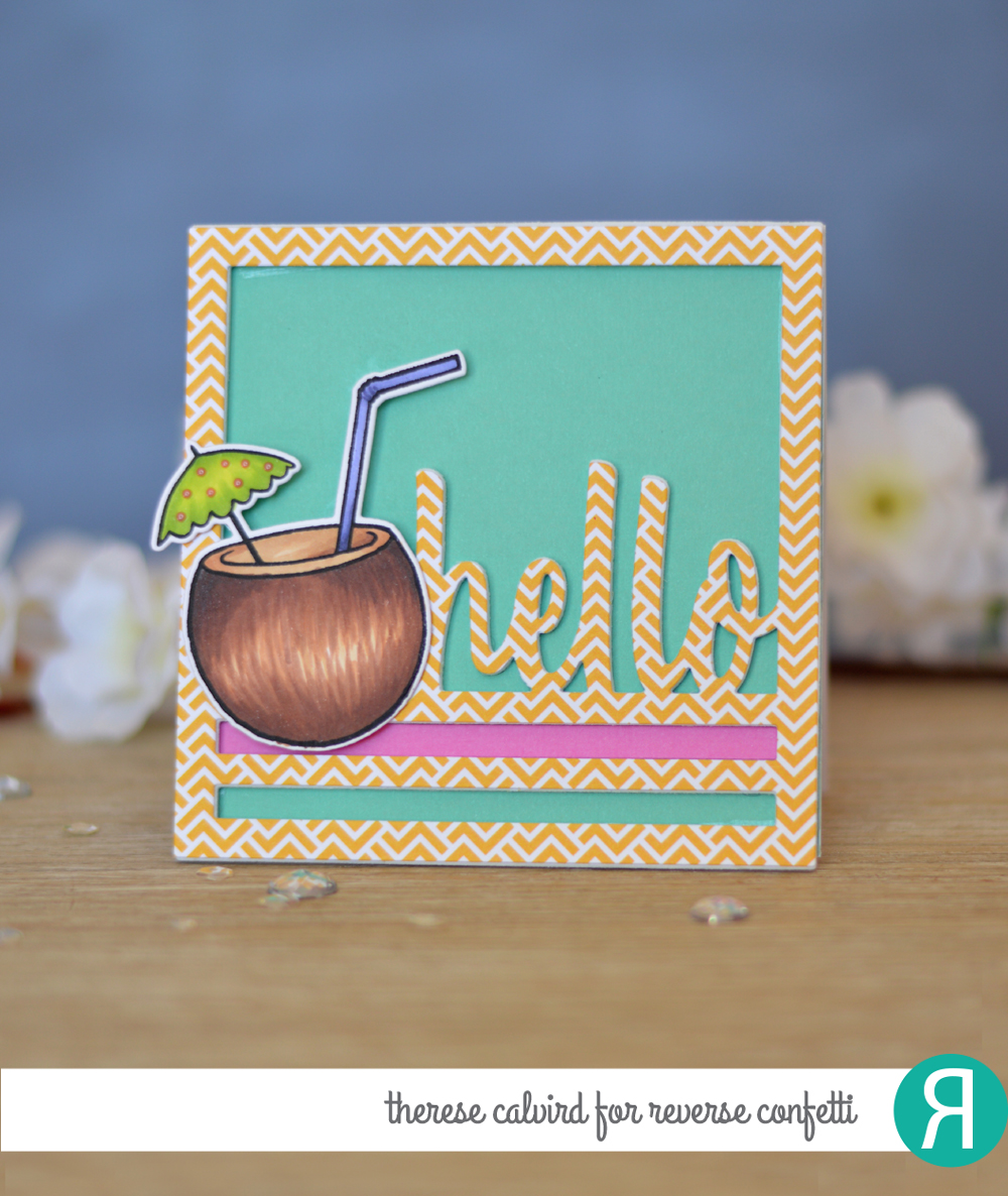 Lostinpaper - Reverse Confetti - Mahalo - Hello Square - (card video) 1 copy