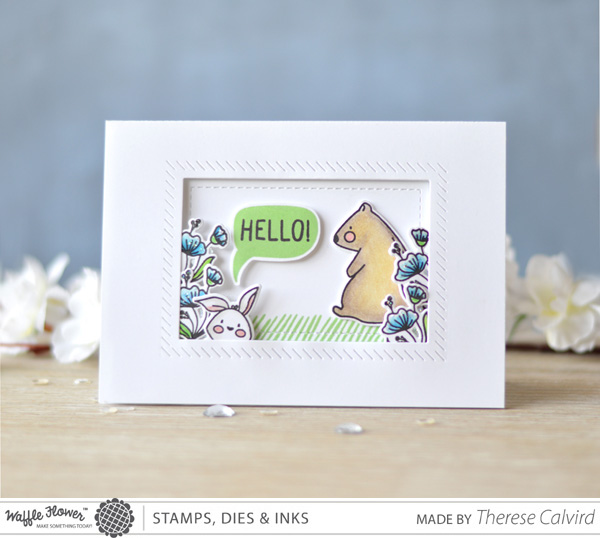 Lostinpaper - Waffle Flower Crafts- Tea for Two (card)