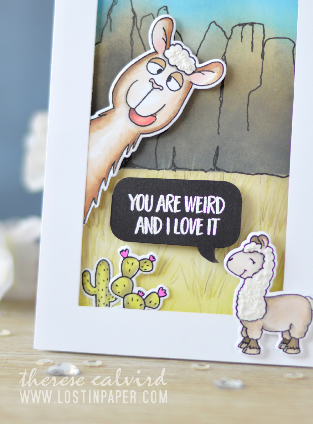 Lostinpaper - Gerda Steiner Designs - Llama Tell You (card video) 1