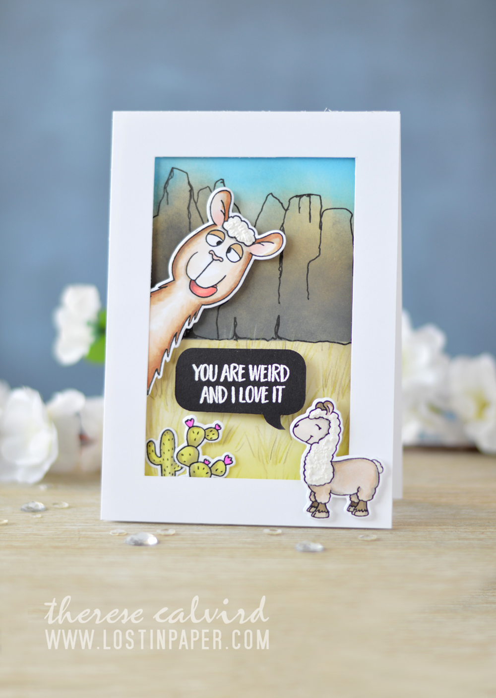 Lostinpaper - Gerda Steiner Designs - Llama Tell You (card video) 1