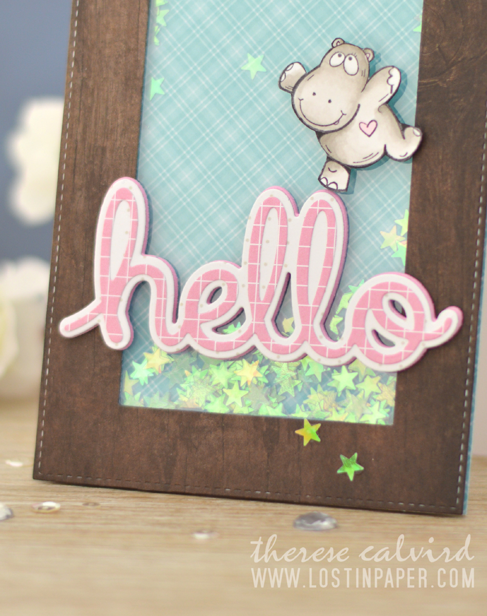 Lostinpaper - Paper Rose - Hip Hip Hooray - Stitched Rectangles - Layered Hello (card video) 1