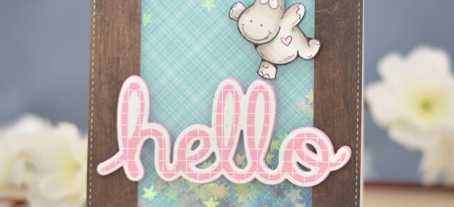 Lostinpaper - Paper Rose - Hip Hip Hooray - Stitched Rectangles - Layered Hello (card video) 1