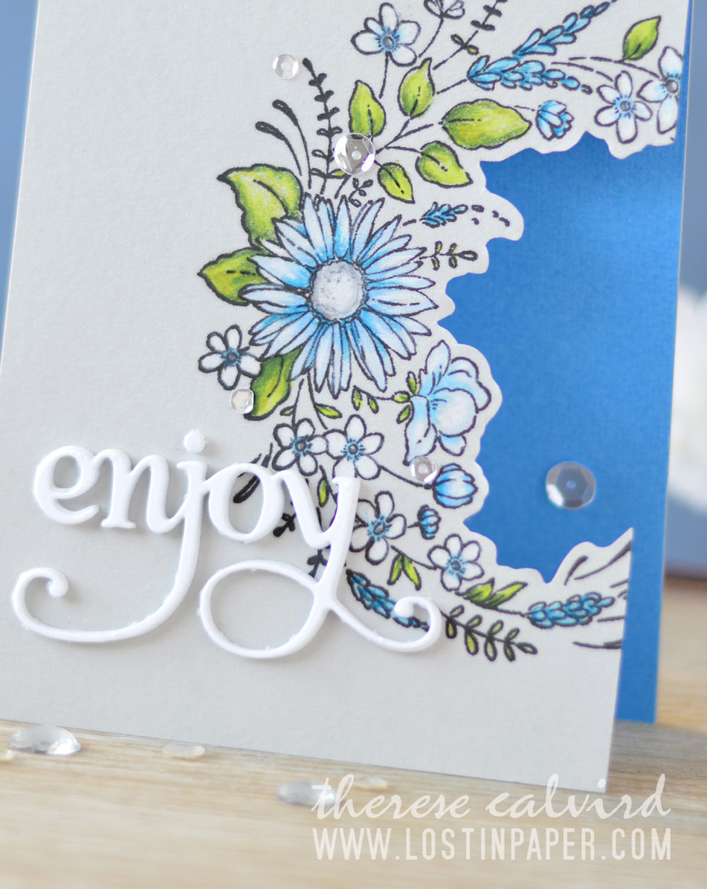 Lostinpaper - Penny Black - Flower Embrace - Hooray (card video) 1