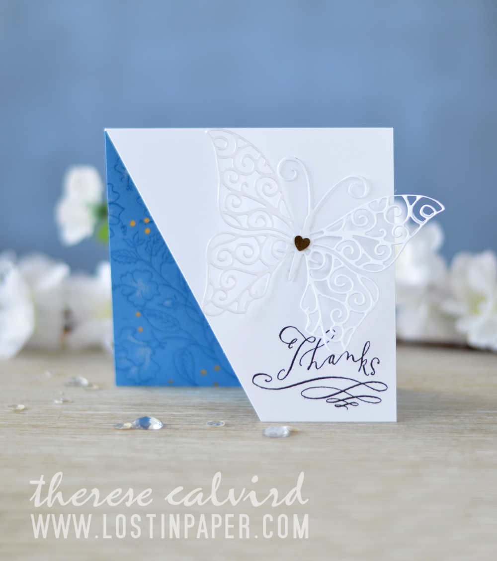 Lostinpaper - Penny Black - Flower Medley - Swirling Wings (card video) 1