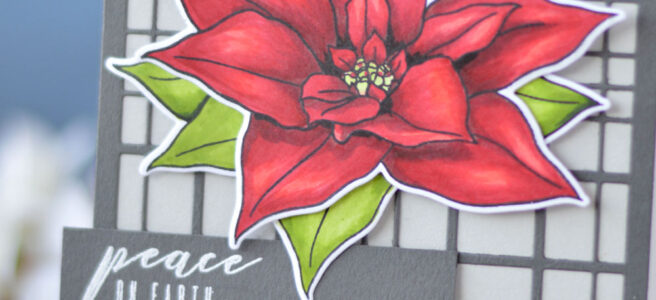 Altenew - BAF - Poinsettia - Layered Plaid Cover Die - Lostinpaper (card video) 1 copy