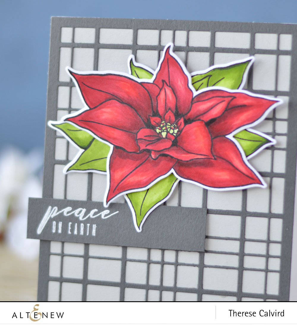 Altenew - BAF - Poinsettia - Layered Plaid Cover Die - Lostinpaper (card video) 1 copy